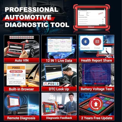KINGBOLEN K8 Diagnostico per Auto OBD2 - Codifica ECU Avanzata+34 Funzione di Ripristino,2023 Ver. Diagnosi Completa del Sistema,Strumento Diagnostico Professionale per Auto,2 anni gratis…