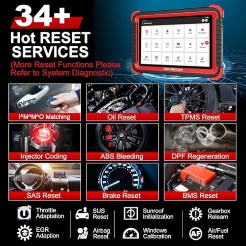 KINGBOLEN K8 Diagnostico per Auto OBD2 - Codifica ECU Avanzata+34 Funzione di Ripristino,2023 Ver. Diagnosi Completa del Sistema,Strumento Diagnostico Professionale per Auto,2 anni gratis…