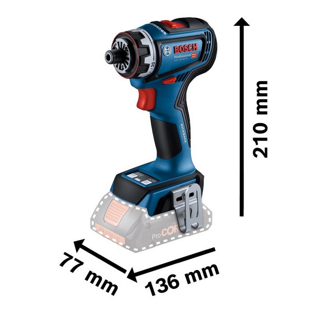 Bosch Professional 18V System Trapano-Avvitatore a Batteria Gsr 18V-90 Fc