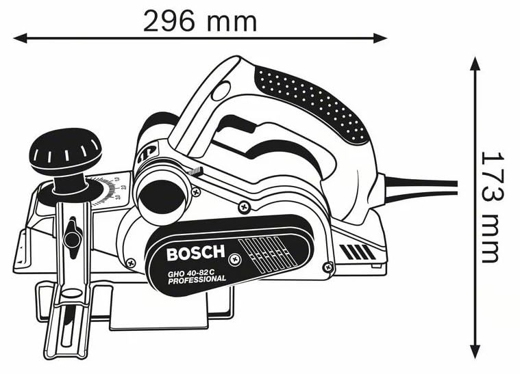 Bosch Professional Pialla GHO 40-82 C (Potenza di 850 Watt, incl. battuta per scanalatura