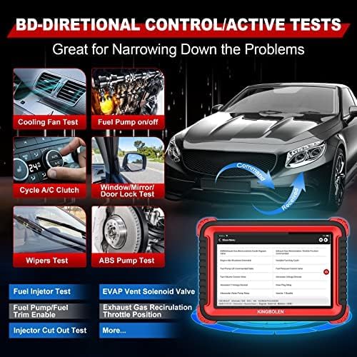 KINGBOLEN K8 Diagnostico per Auto OBD2 - Codifica ECU Avanzata+34 Funzione di Ripristino,2023 Ver. Diagnosi Completa del Sistema,Strumento Diagnostico Professionale per Auto,2 anni gratis…