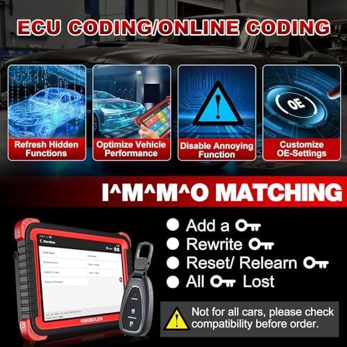 KINGBOLEN K8 Diagnostico per Auto OBD2 - Codifica ECU Avanzata+34 Funzione di Ripristino,2023 Ver. Diagnosi Completa del Sistema,Strumento Diagnostico Professionale per Auto,2 anni gratis…