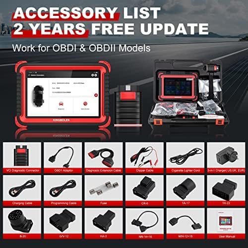 KINGBOLEN K8 Diagnostico per Auto OBD2 - Codifica ECU Avanzata+34 Funzione di Ripristino,2023 Ver. Diagnosi Completa del Sistema,Strumento Diagnostico Professionale per Auto,2 anni gratis…
