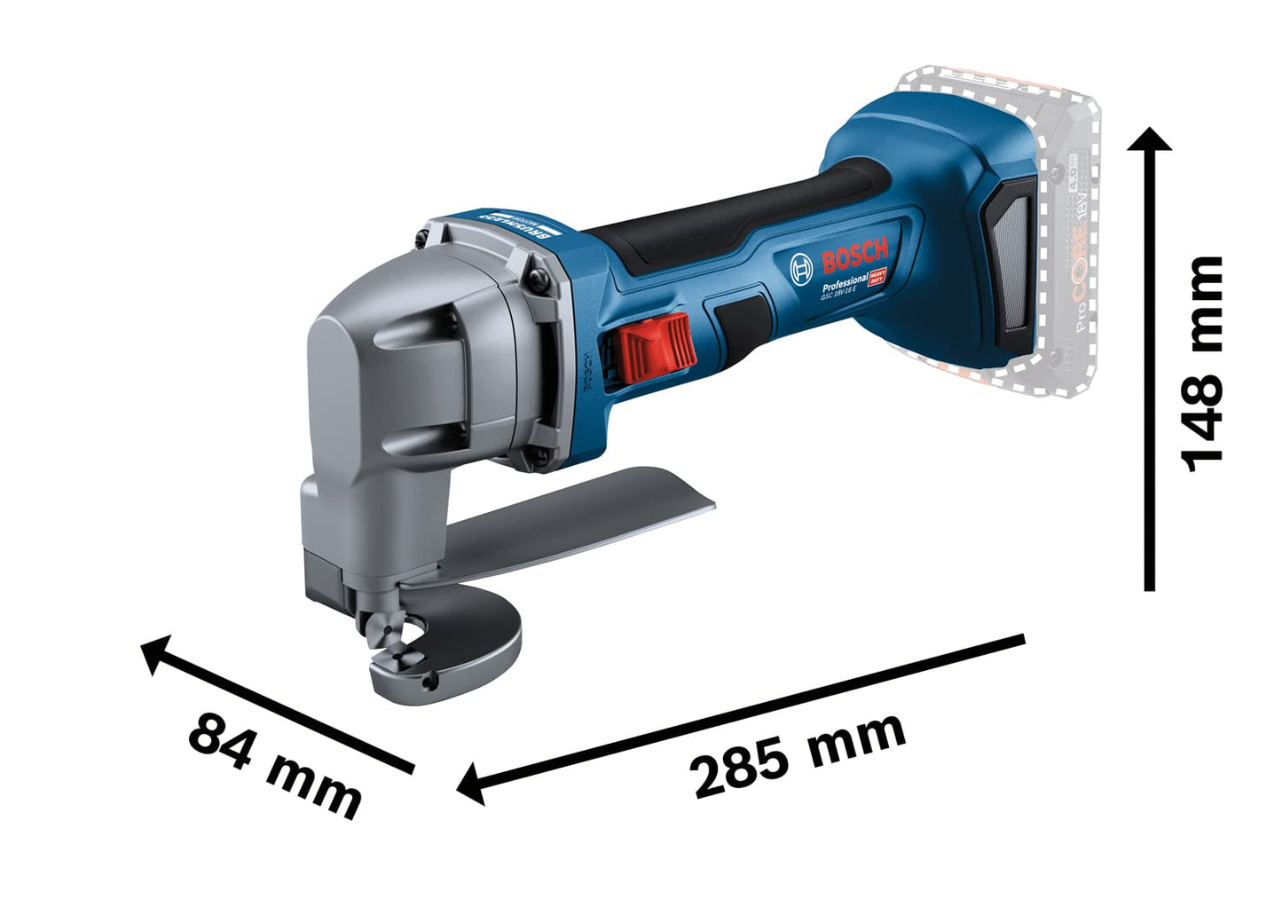 Bosch Professional Cesoia per metallo a batteria GSC 18V-16 E potenza 700W