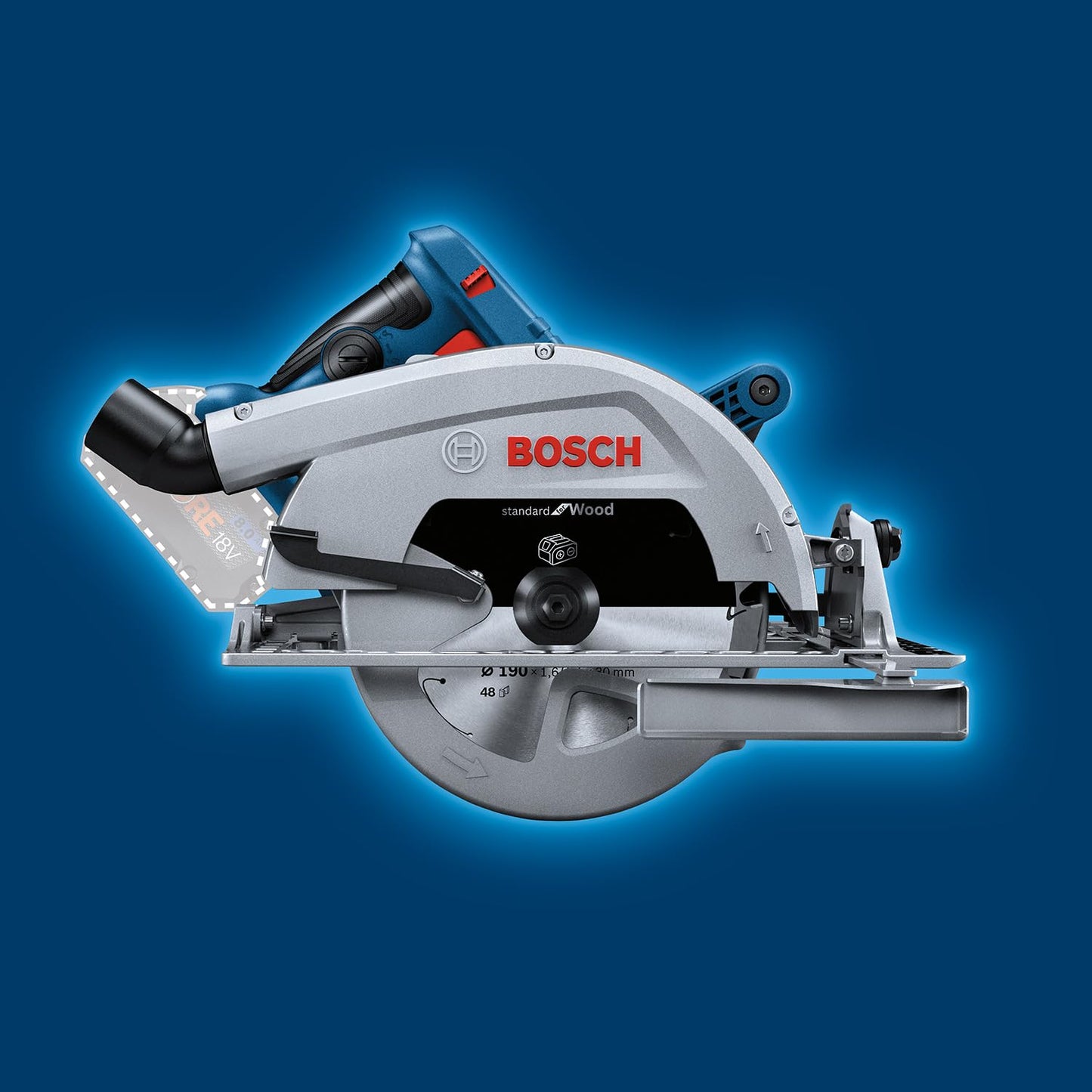 Bosch Professional 18V System Sega circolare a batteria GKS 18V-68 (incl. 1 guida parallela)
