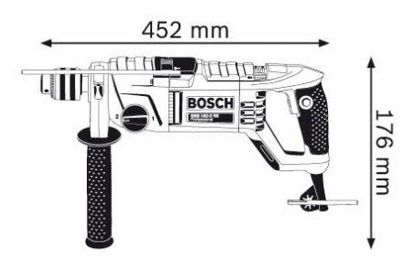 Trapano a percussione Bosch GSB 162-2 RE Professional in set in valigetta portautensili
