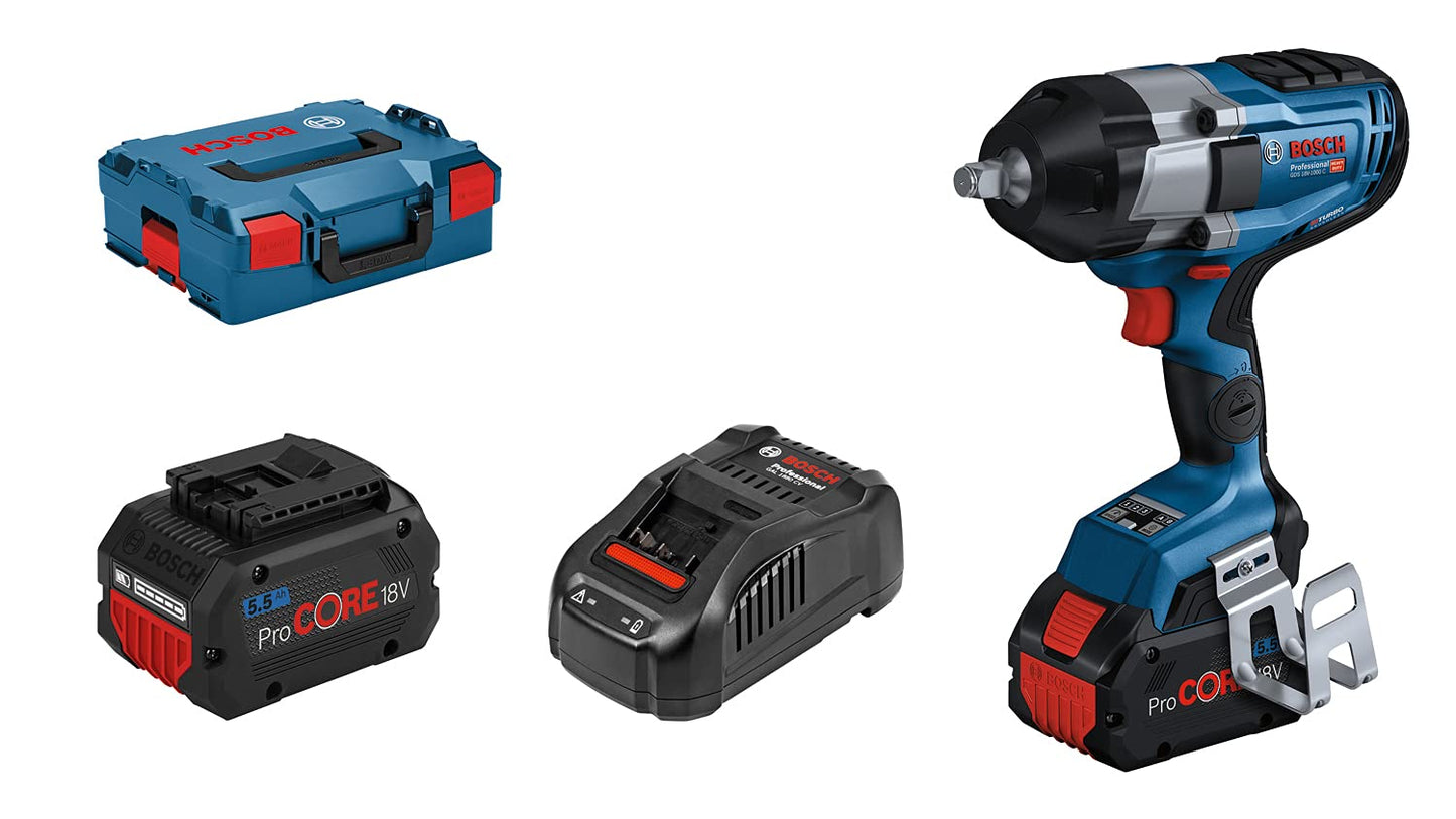 Bosch Professional BITURBO avvitatore a massa battente a batteria GDS 18V-1000 C 1.000 Nm, coppia spunto 1.600 Nm