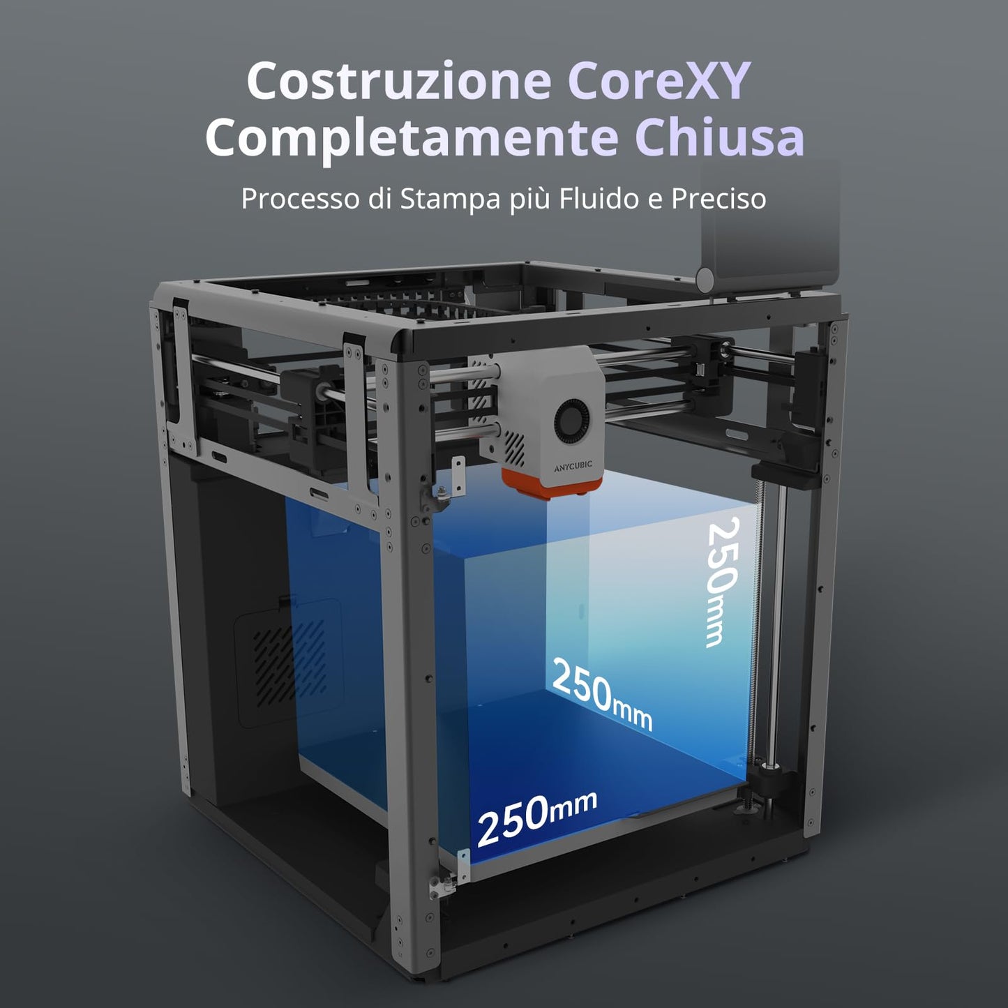 ANYCUBIC Kobra S1 3D Stampante, Multicolore ad Alta Velocitร 600 mm/s con Livellamento Automatico