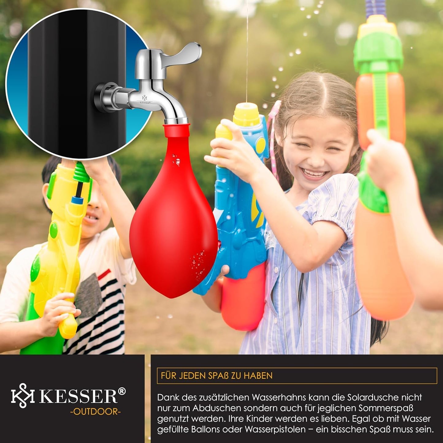 KESSER 35 Litri Doccia Solare da Giardino Doccia per Piscina e Campeggio