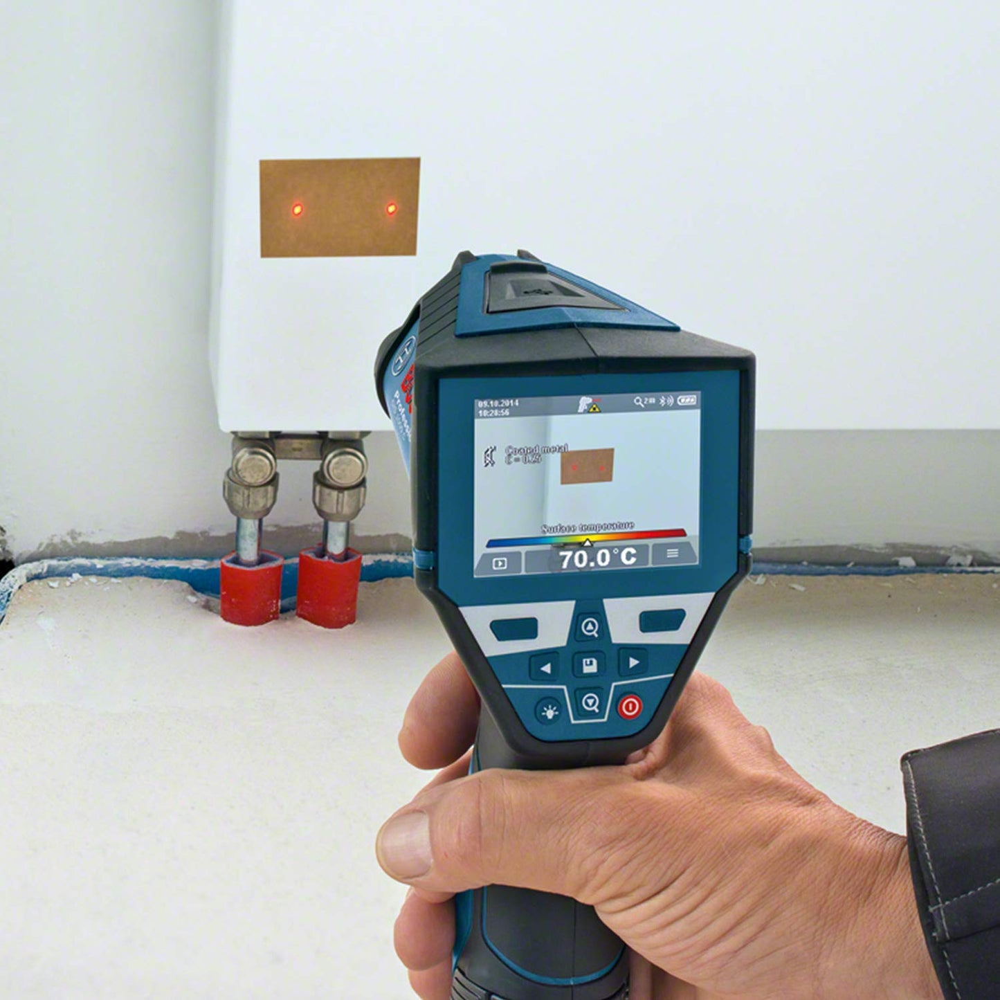 Bosch Professional Termocamera a infrarossi GIS 1000 C (con funzione app, intervallo di temperatura: da –40 °C a 1.000 °C