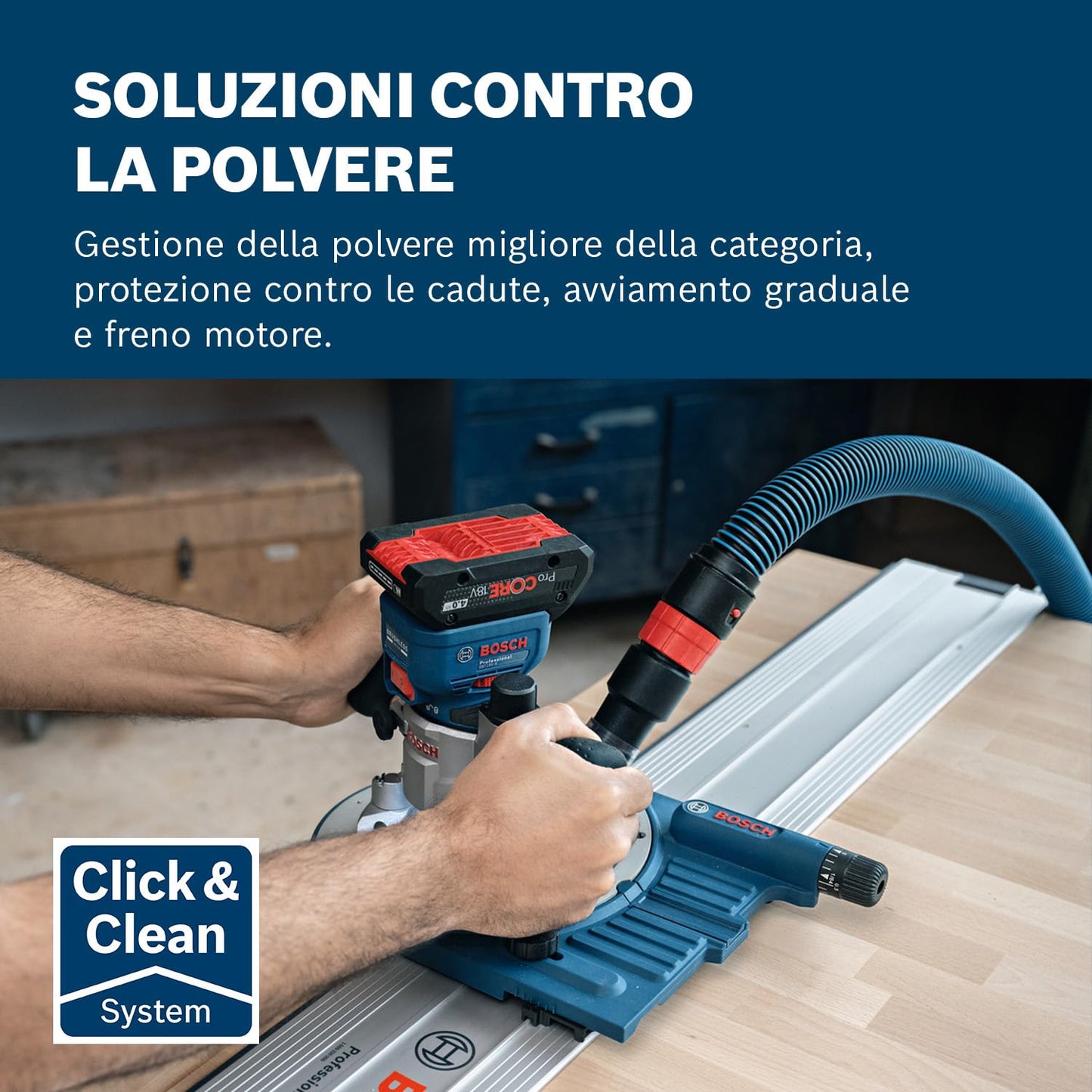 Bosch Professional 18V System Rifilatore a batteria GKF 18V-8