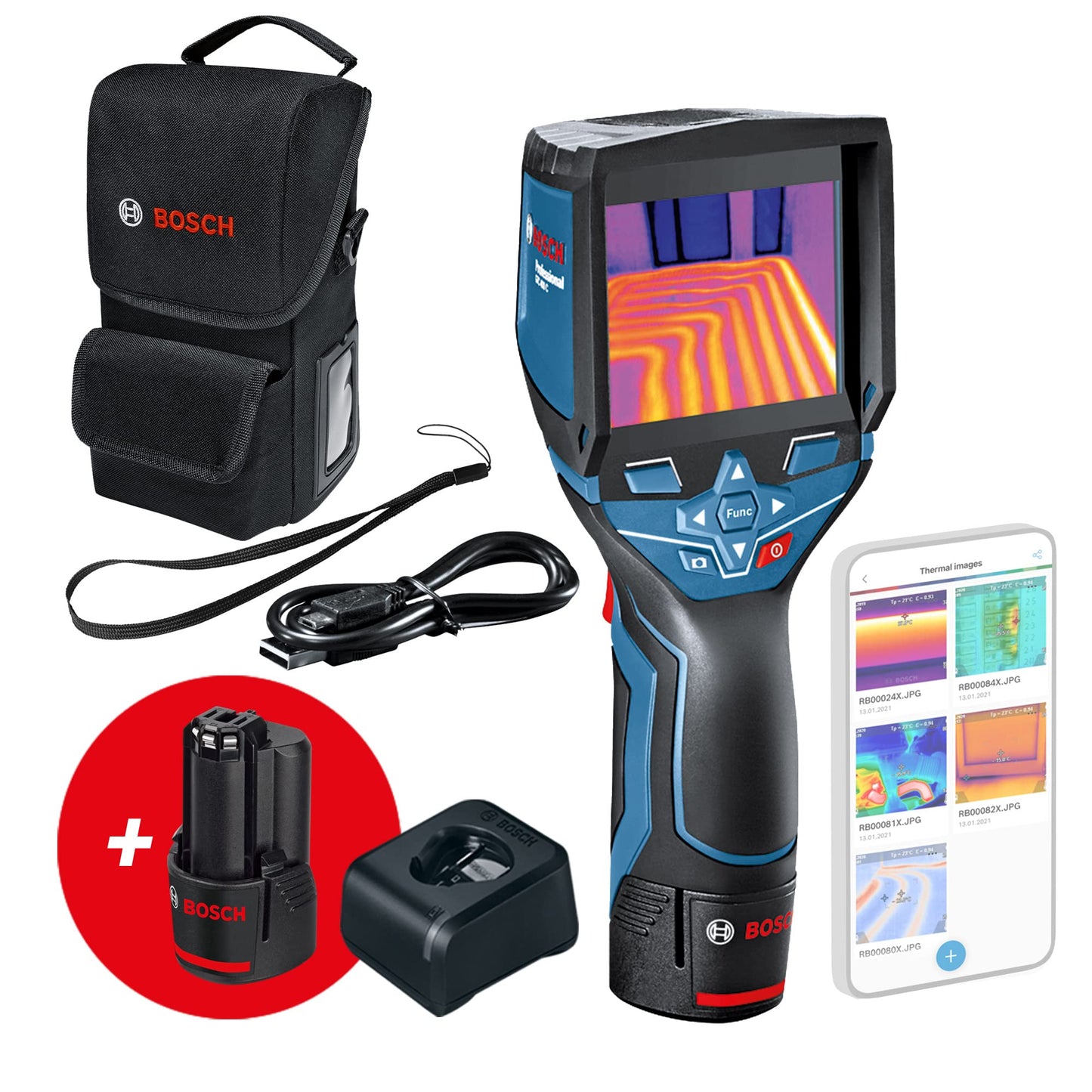 Bosch Professional 12V System Termocamera GTC 400 C set