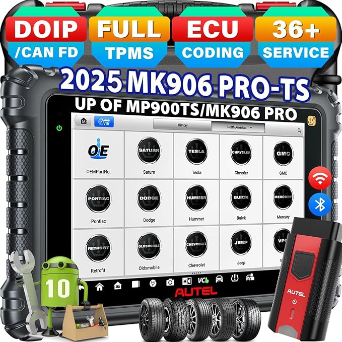 Autel MaxiCOM MK906 PRO-TS Android 10, 2025 Ver Superveloce di MK906 PRO TS MaxiSys MS906