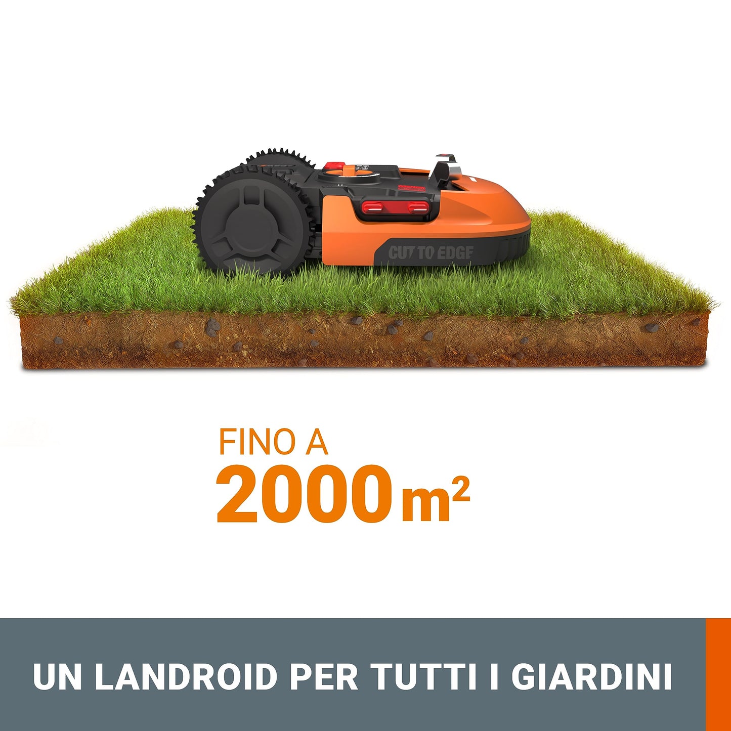 WORX Robot Rasaerba Landroid L2000 a Batteria Area di Taglia 2000 mq - Wifi