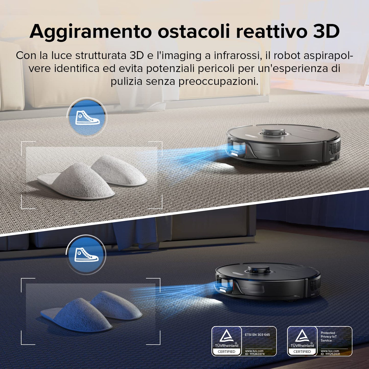 roborock S8 Robot Aspirapolvere con Doppia Spazzola & Aspirazione smart robot, Alexa