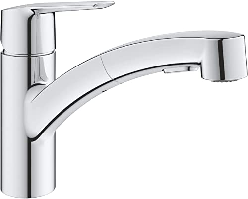 GROHE QUICKFIX Start Miscelatore Monocomando per Lavello, Cromo, Doccetta estraibile, 30531001