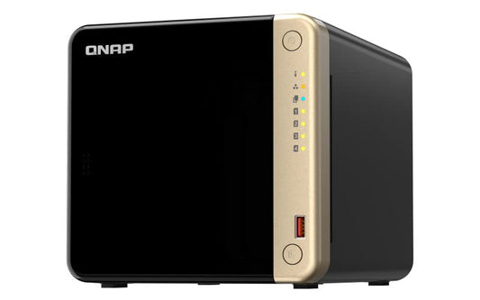 QNAP TS-464 (4G) 4 Bay NAS (Intel® Celeron® N5095 processore quad-core Burst fino a 2,9 GHz, 2,5 GbE) 24 TB bundle con hard disk WD RED Plus da 6 TB