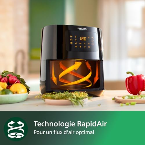 PHILIPS Friggitrice ad aria Airfryer Serie 5000 L, 4.1 L (0.8 Kg), Airfryer  HD9255/80