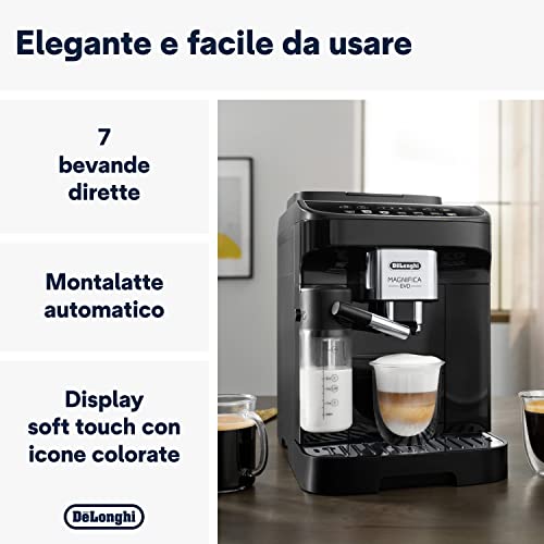 De'Longhi Magnifica Evo ECAM292.81.B, Macchina da caffè Automatica, Chicchi macinati al momento