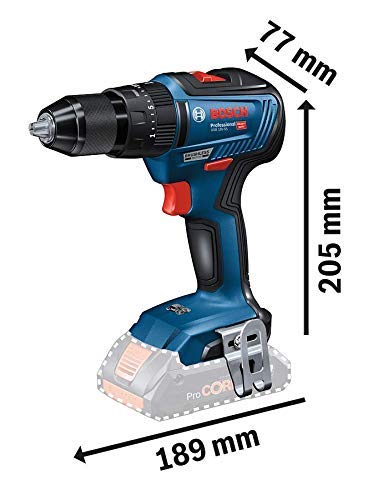 Bosch Professional 06019H5302 Trapano a Percussione Gsb 18V-55, Senza Batteria, Sistema 18 Volt