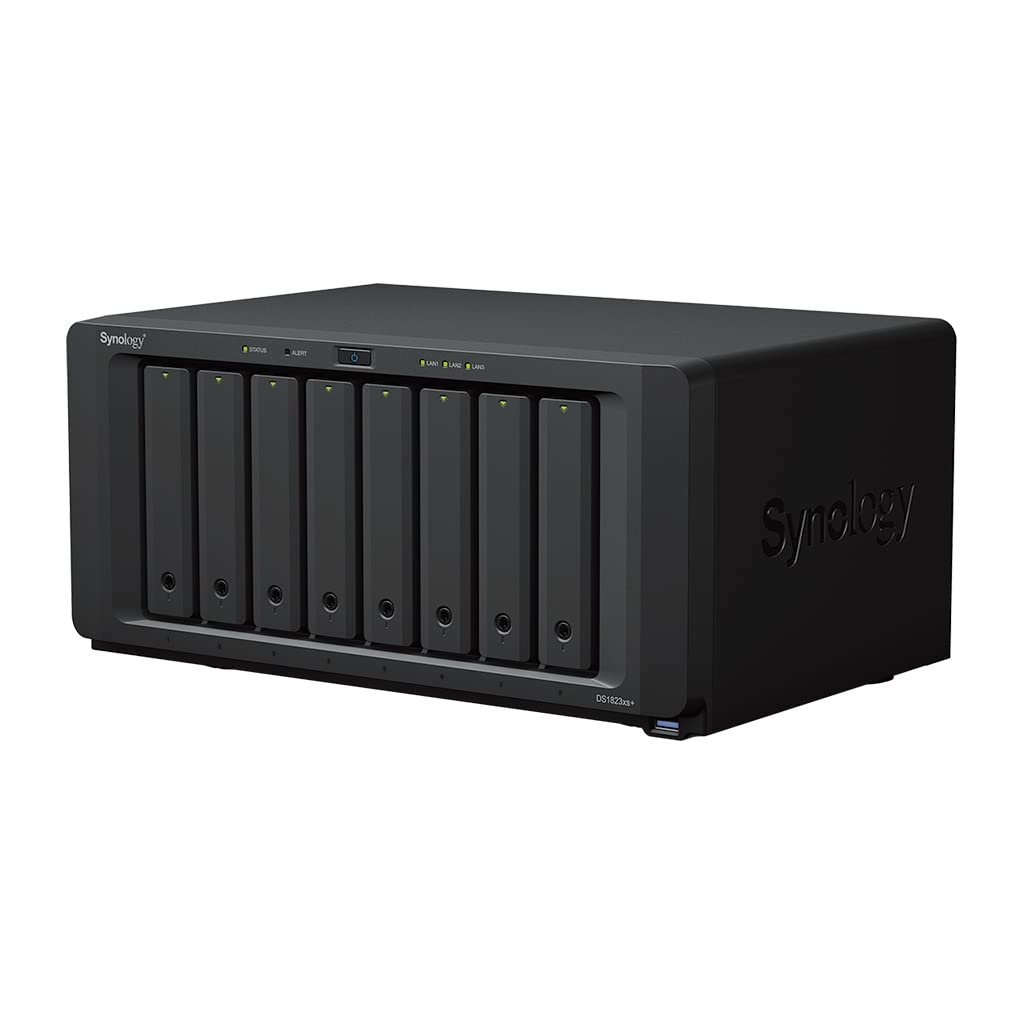 Synology Synology 8-Bay DS1823xs+ Up to 8 HDD/SSD Hot-Swap. V1780B. 8 GB. PCIe Gen3 x8 slot. 2xM.2 2280