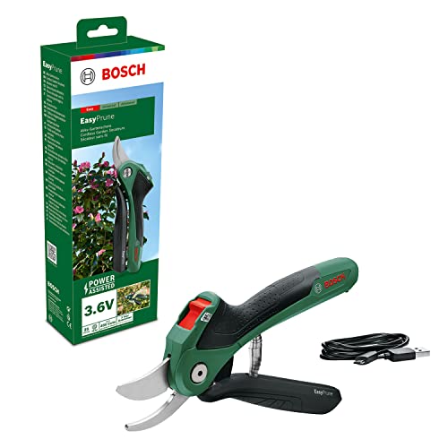 Bosch Cesoie a batteria EasyPrune (batteria integrata da 3,6 V; 450 tagli per ogni ricarica della batteria