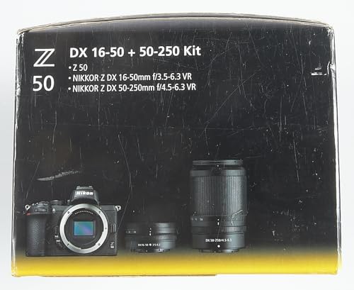 Nikon Z50 + Z DX 16-50VR+50-250VR Fotocamera Mirrorless, CMOS DX da 20.9 Mp, Sistema Hybrid-AF