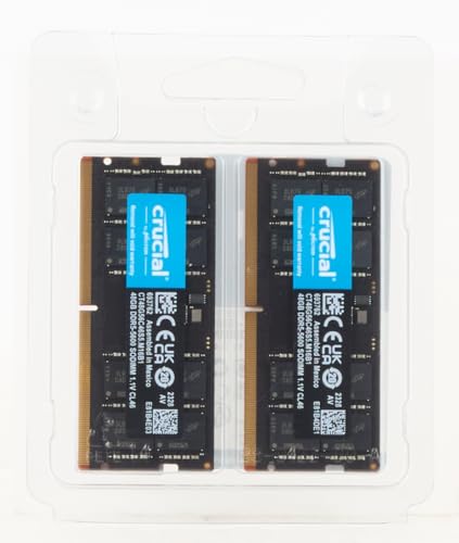 Crucial RAM 96GB Kit (2x48GB) DDR5 5600MHz (o 5200MHz o 4800MHz) Memoria per computer Portatili CT2K48G56C46S5