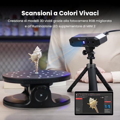 Revopoint MINI 2 Portatile 3D Scanner per Stampa 3D Scanner per Modelli 3D a Colori