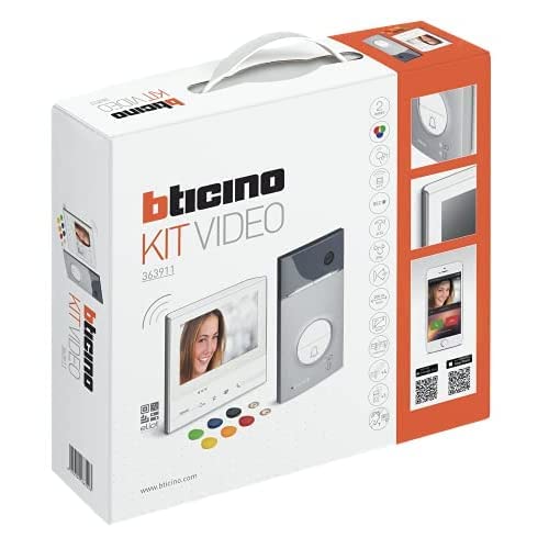 Bticino 363911 KIT VIDEOCITOFONO WIFI MONOFAMILIARE, 1 Pulsantiera Esterna con Campanello