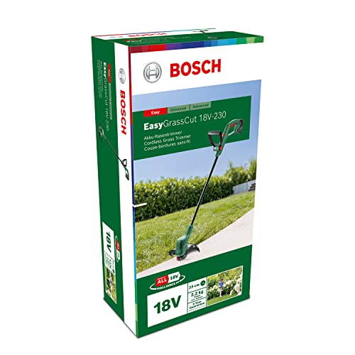 Bosch Home and Garden Tagliabordi a batteria EasyGrassCut 18v-230 (1 batteria 2,0 Ah, sistema a 18 Volt