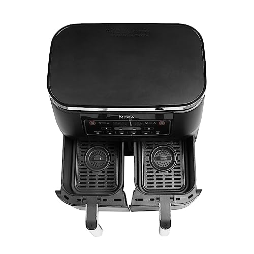 Ninja Foodi Dual Zone Friggitrice ad Aria, 7.6L, 6 in 1, 2 Cassetti, Nero, AF300EU