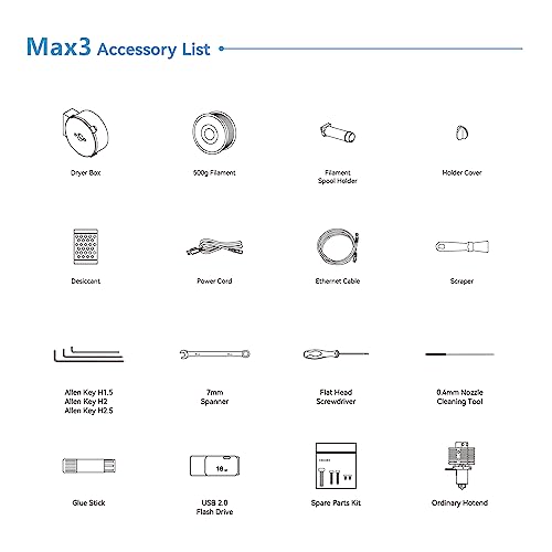 QIDI TECH MAX3 Stampante 3D grado industriale di alta precisione e alta velocità