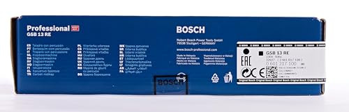 Bosch Professional Trapano con percussione GSB 13 RE (Motore da 600 Watt, incl. asta di profondità 210 mm, mandrino autoserrante 13 mm)