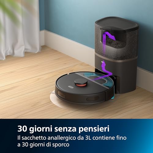 Philips HomeRun Serie 3000 Robot Aspirapolvere e Lavapavimenti con Mappatura XU3100/01