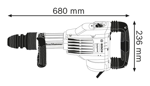 Bosch Professional Martello demolitore GSH 11 VC (motore di 1.700 Watt, con SDS max, scalpello a punta 400 mm,