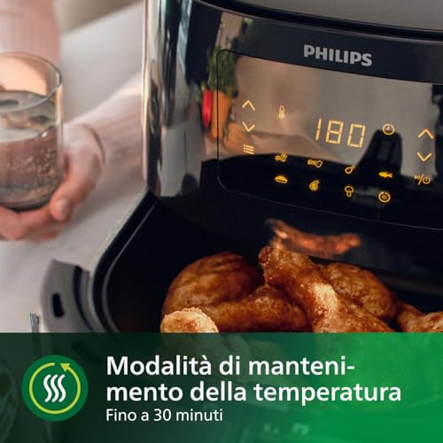 Philips Airfryer XL Essential - 6,2 L, Friggitrice Senza Olio, Touchscreen, App HomeID (HD9270/90)