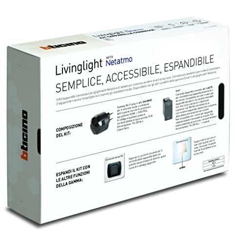 BTicino Kit Tapparelle Connesse Livinglight Smart SL3602KIT, 1 Gateway Plug-in S36GWGC e 3 Tapparella Antracite L4027C