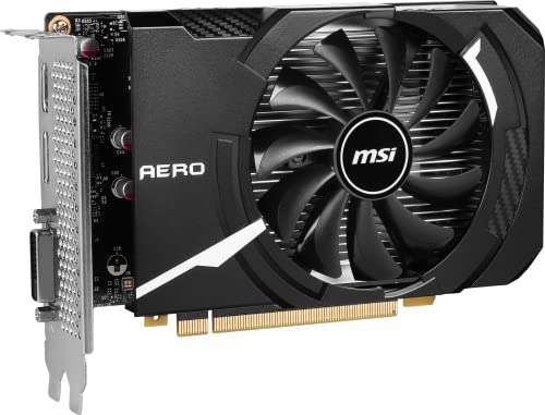 MSI GeForce GTX 1630 AERO ITX 4G OC Scheda video, Clock 1815 MHz, memoria 4GB GDDR6