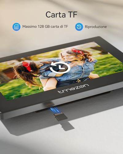 TMEZON Videocitofono Wifi Smart 2 Fili Video Citofoni M790,1080P monitor e Campanello Esterno con Telecamera,APP