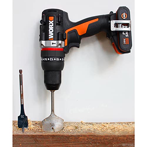 Worx WX352 Trapano avvitatore con percussione brushless 60nm-20V con 2.0 batterie da 2.0Ah