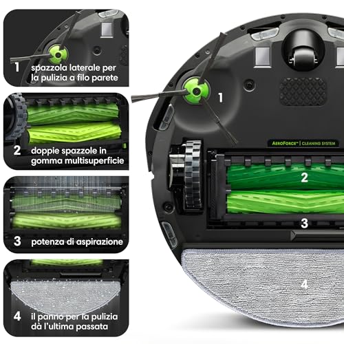 iRobot Roomba Combo j5, Robot Aspirapolvere Lavapavimenti, Mappatura Intelligente