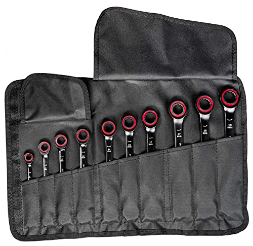 Bosch Professional Set di Chiavi Inglesi da 10 Pz. (8/10/12/13/14/15/16/17/18/19 Mm, in Borsa)