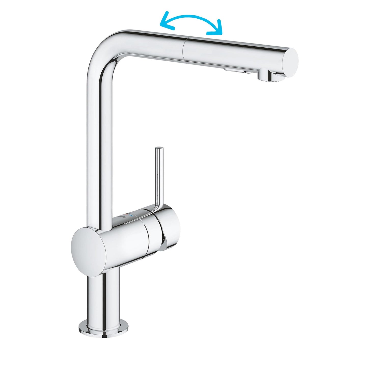 GROHE 30274000 Minta – Miscelatore monocomando per lavello cucina con doccetta estraibile