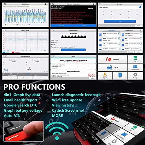 LAUNCH CRP123E V2.0 OBD2 Diagnosi Auto Multimarca con 4 Sistemi e 7 Funzioni di Reset