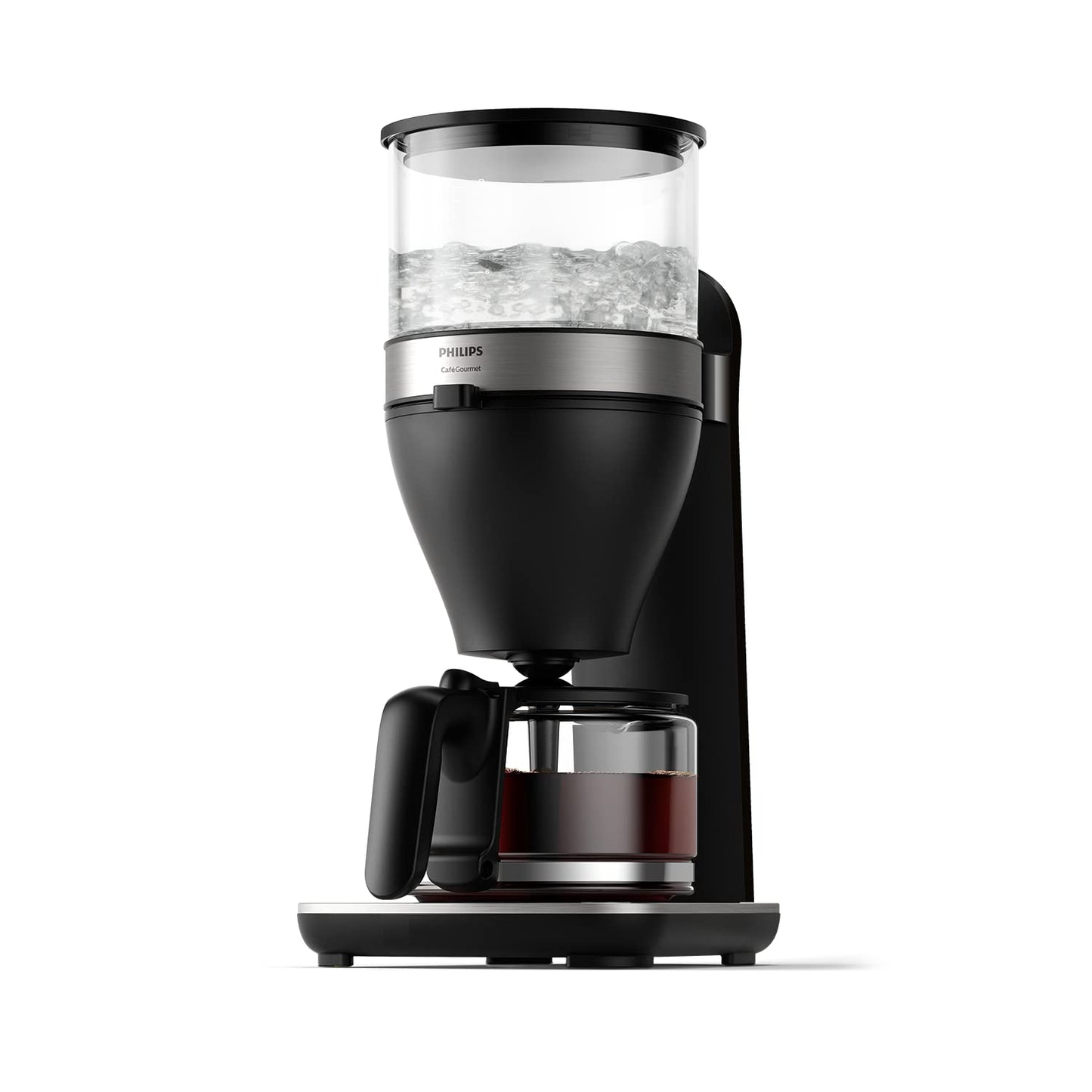 Philips Macchina da Caffè - Capacità 1.25L, fino a 15 Tazze, Boil & Brew, Nero/Argento (HD5416/60)