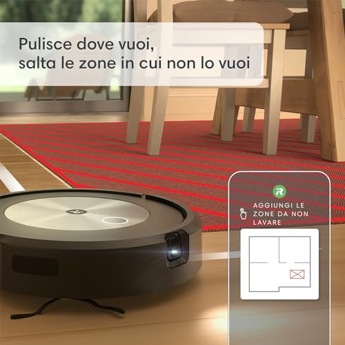 iRobot Roomba Combo j5, Robot Aspirapolvere Lavapavimenti, Mappatura Intelligente