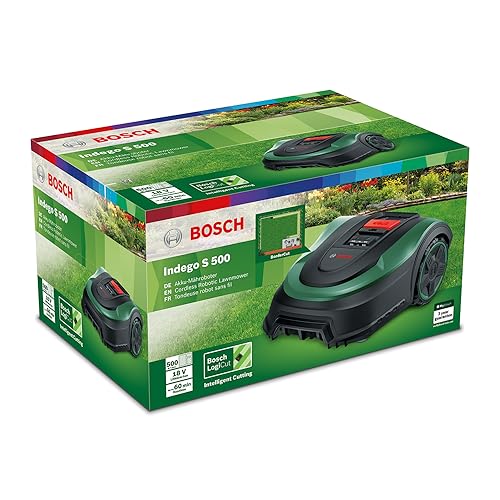 Bosch Home and Garden 06008B0202 Robot Rasaerba Indego S 500, Stazione di Ricarica in Dotazione