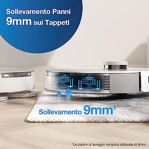 ECOVACS DEEBOT T20 OMNI Robot Aspirapolvere Lavapavimenti 6000Pa con Stazione Svuota Polvere e Pulizia