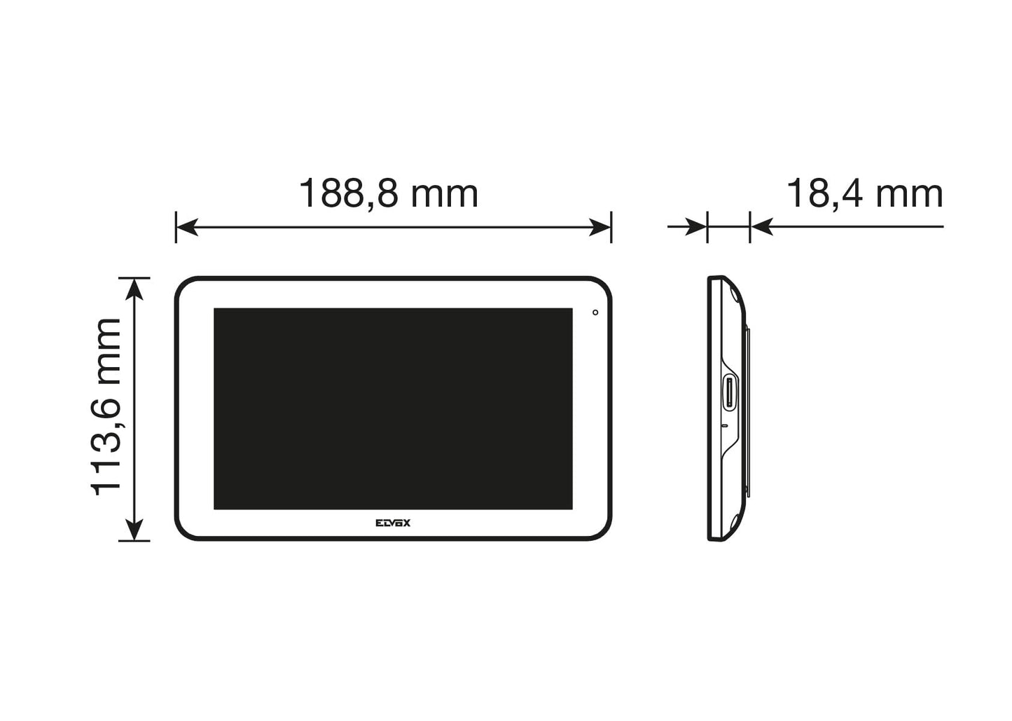 VIMAR K42935 Kit videocitofono monofamilare da parete touch screen vivavoce a colori LCD 7", alimentatore barra DIN, targa audiovideo RFID